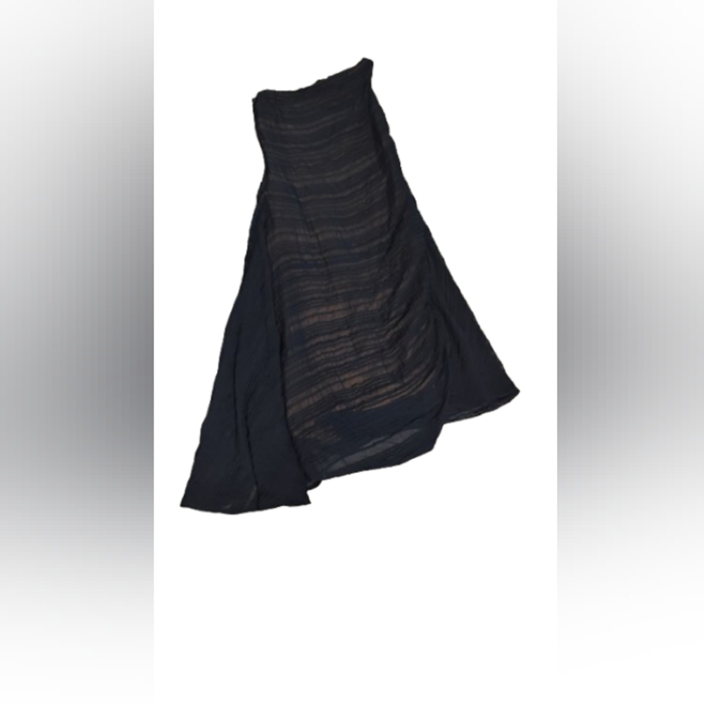 Tadashi Shoji Womens One Shoulder Blue Tulle Gown Sz 10